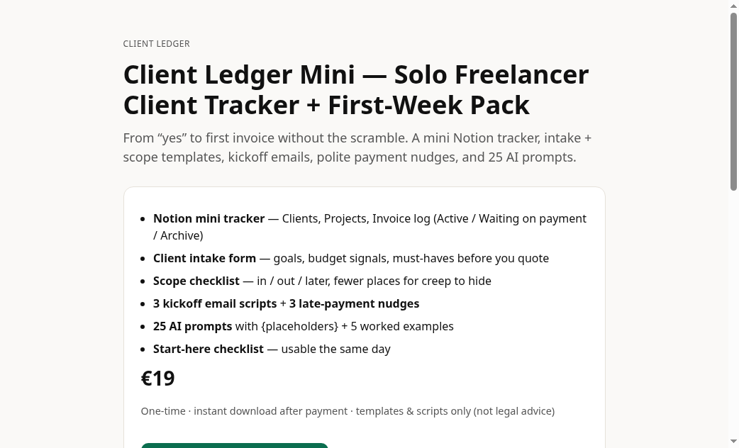 Client Ledger Mini