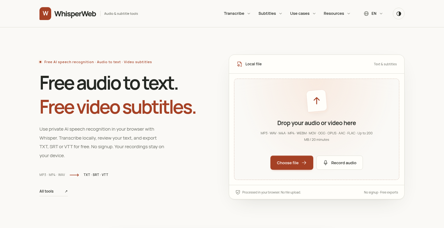 WhisperWeb