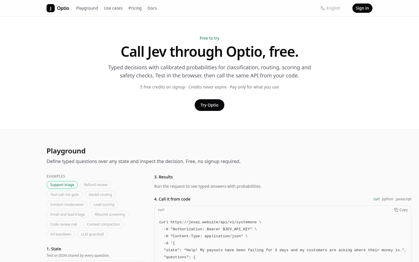 Optio (jevai.website)