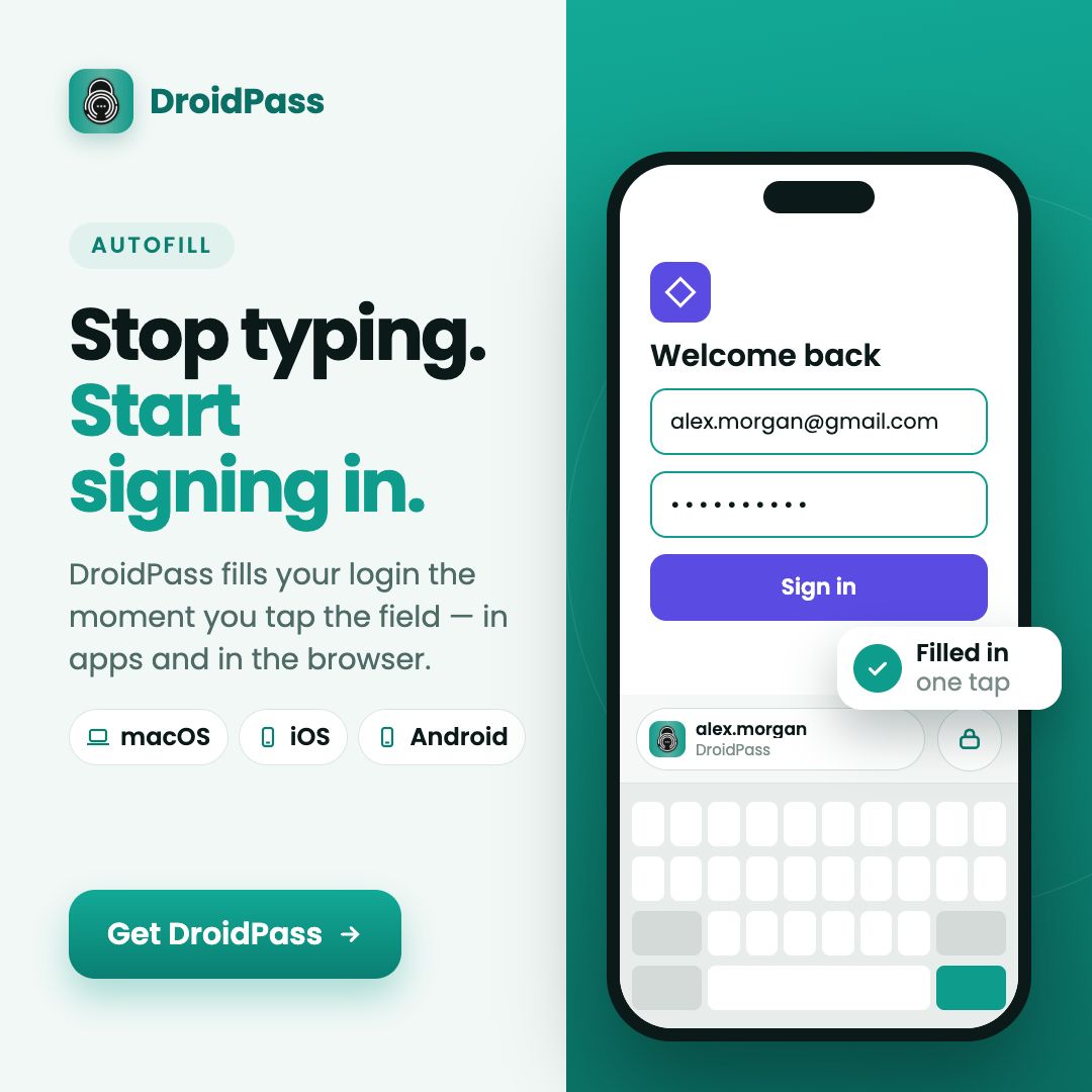 DroidPass: Password Manager