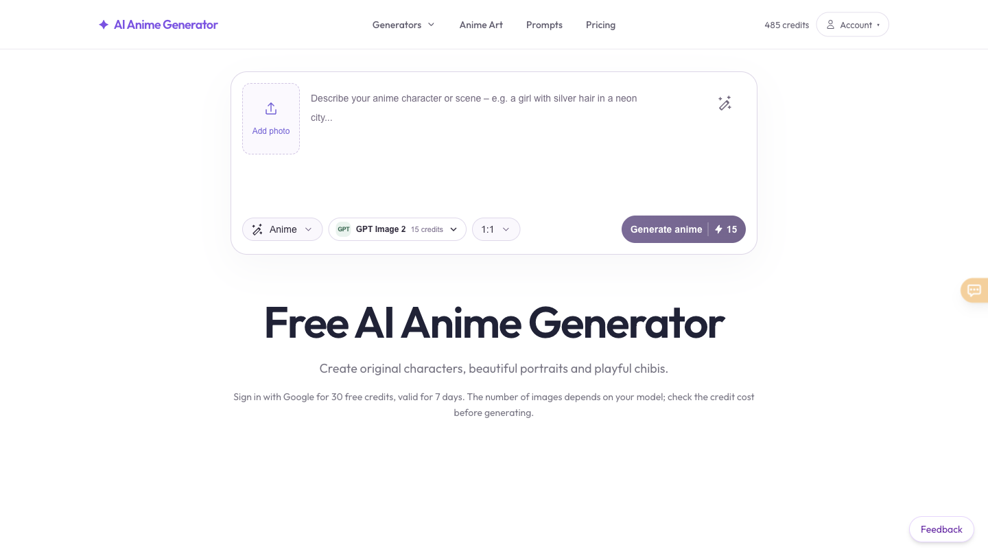 AI Anime Generator